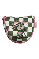 Checkered bag with cartoon character and 'Birdee Juice' text on a white background