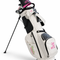 Champagne Caddie Golf Bags Black with purple background