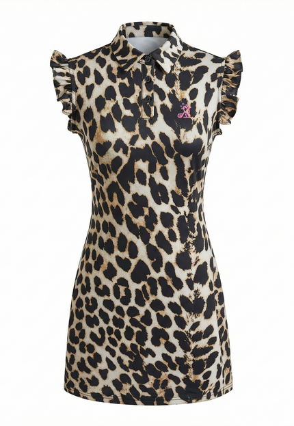 Leopard Luxe Women's Leopard Print Golf Dress | Sleeveless Performance Golf Dress