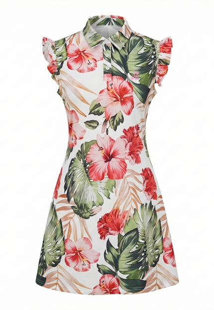 Birdie Blossom Women's Floral Golf Dress | Sleeveless Performance Golf Dress
