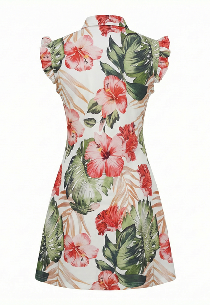 Birdie Blossom Women's Floral Golf Dress | Sleeveless Performance Golf Dress