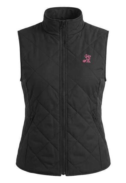 Birdies & Bubbles Birdie Breeze Vest | Women's Performance Golf Vest – Black