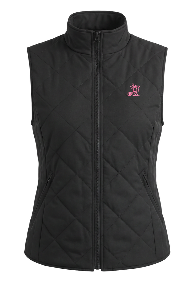 Birdies & Bubbles Birdie Breeze Vest | Women's Performance Golf Vest – Black