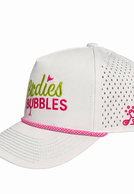 Birdies & Bubbles Women's Golf Hats | Stylish Women's Golf Hat White
