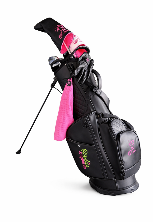 Champagne Caddie Women's Golf Stand Bag | Premium Lightweight Golf Bag Black