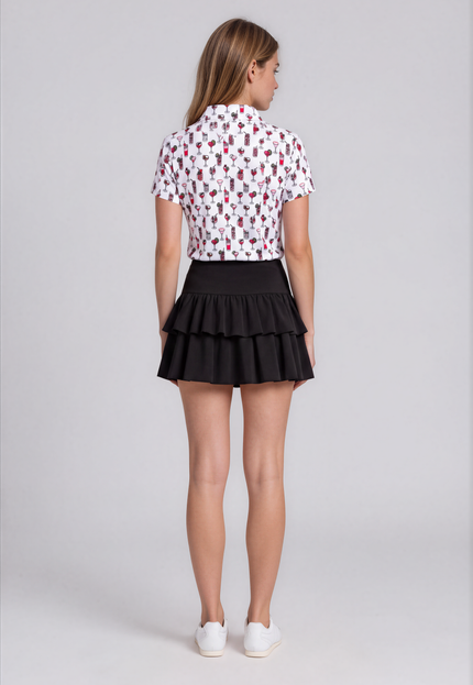 The Par-Tee Pour Polo | Women’s Cocktail Print Golf Polo Shirt