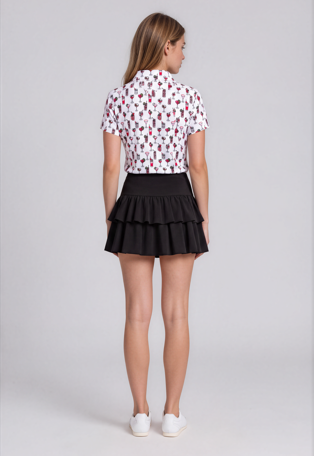 The Par-Tee Pour Polo | Women’s Cocktail Print Golf Polo Shirt