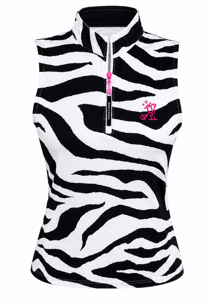 Par for the Wild Sleeveless Polo | Women’s Stylish Golf Top | Birdies & Bubbles