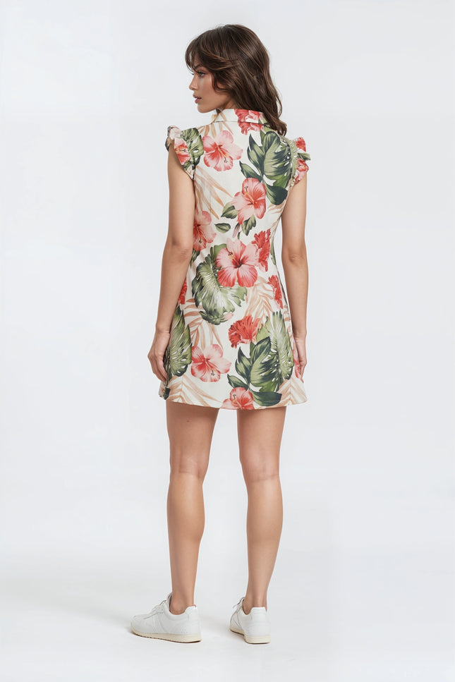 Birdie Blossom Women's Floral Golf Dress | Sleeveless Performance Golf Dress