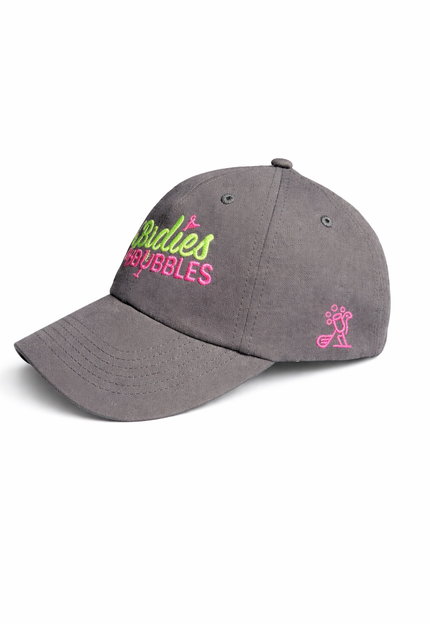Birdies & Bubbles Bubbly Birdie Women’s Golf Cap – Adjustable Performance Golf Hat Black