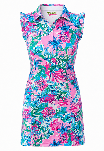 Petals & Putts Women's Golf Dress | Sleeveless Floral Golf Dress – Birdies & Bubbles