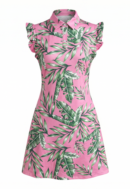 Tropical Tee Time Dress – Women’s Performance Golf Dress | Birdies & Bubbles