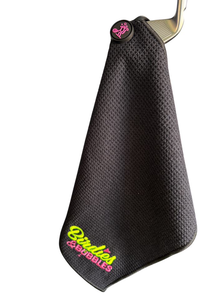 Magnetic golf towel black 