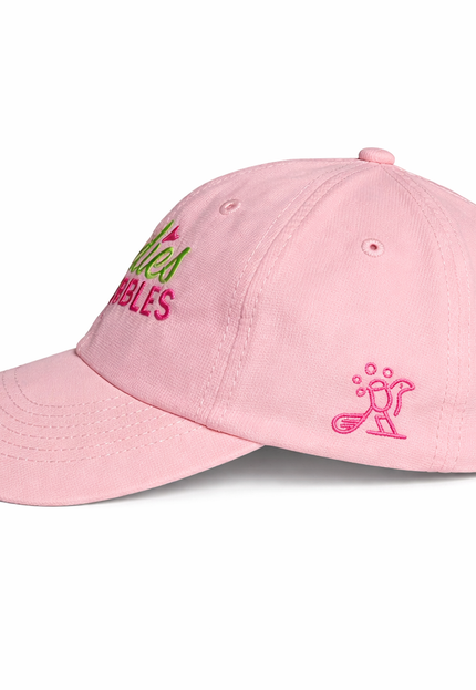 Birdies & Bubbles Bubbly Birdie Women’s Golf Cap – Adjustable Performance Golf Hat Pink