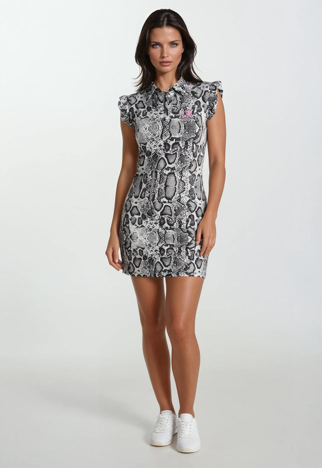 Scaled to Win women's snake print golf dress by Birdies & Bubbles